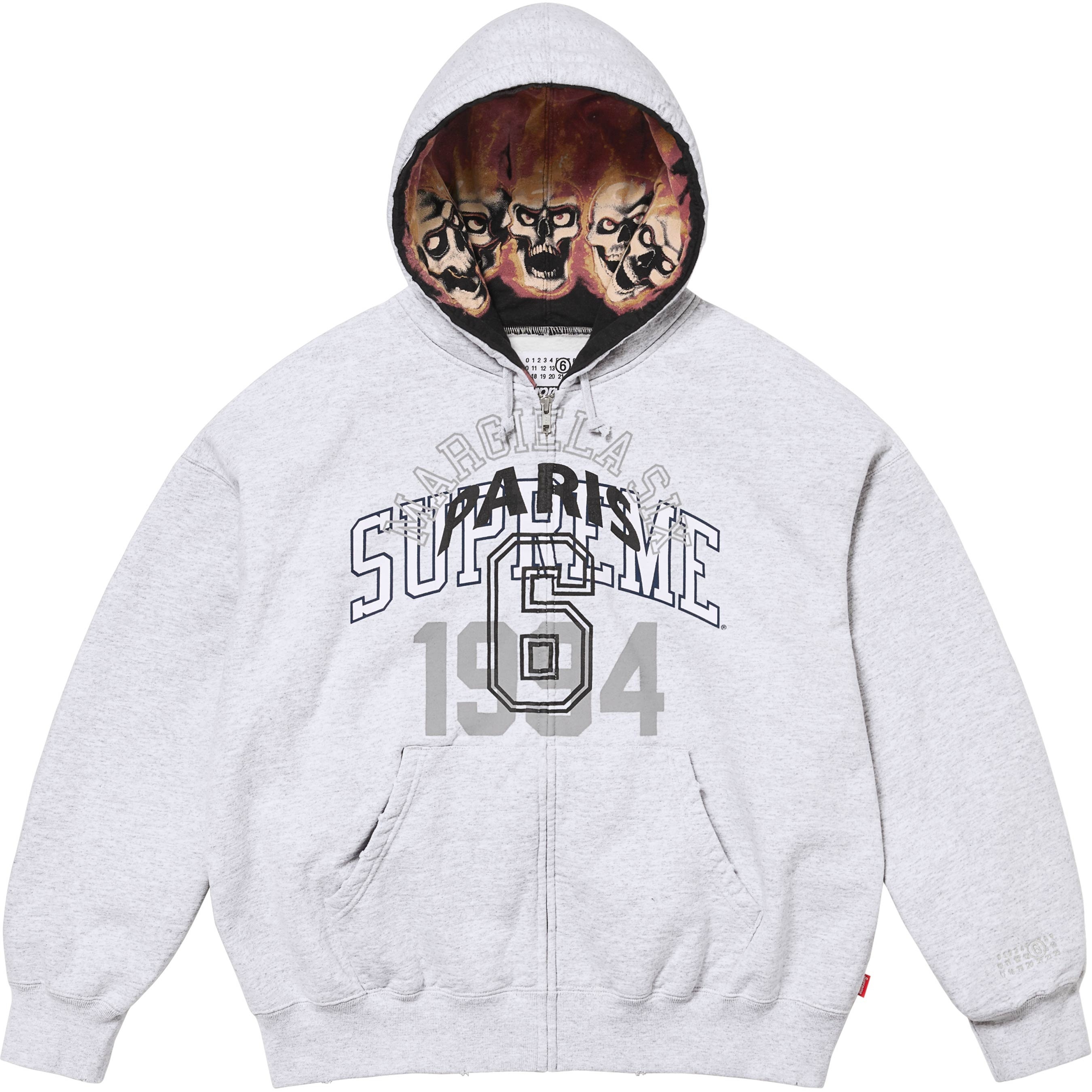 Supreme®/MM6 Maison Margiela Zip Up Hooded Sweatshirt view 3